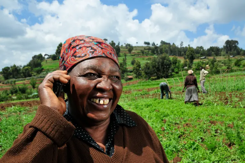 Farmer using technology to access business opportunities